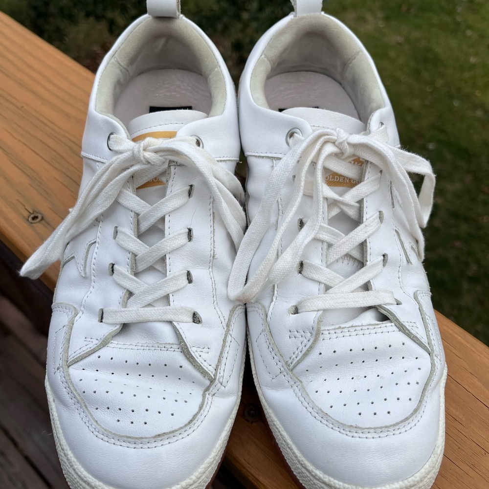 Golden Goose White Leather Sneakers